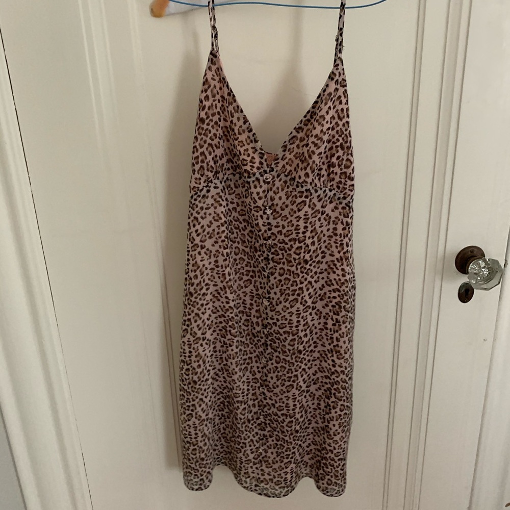 cheetah print slip dress